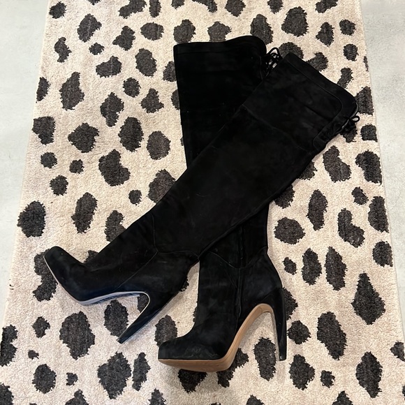 Sam Edelman 🖤 KAYLA Platform Over Knee Thigh High Heeled Boot 8 - Picture 2 of 11
